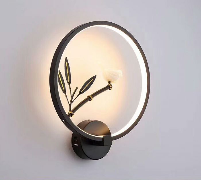 新中式 圆形装饰 艺术 壁灯